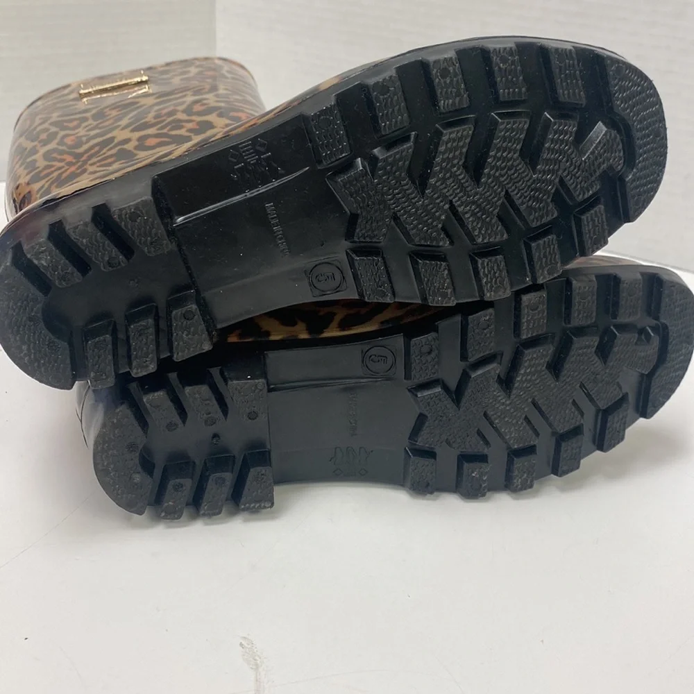 Nicole Miller Leopard Print Waterproof Boots